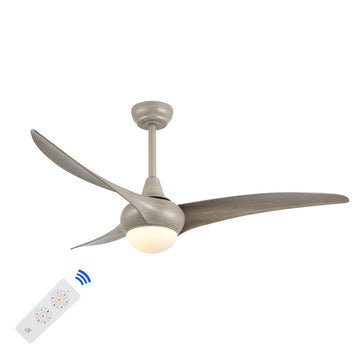 Aviator 52" Coastal Vintage Iron/Plastic Mobile-App/Remote-Controlled 6-Speed Retro Swirl Integrated LED Ceiling Fan - JONATHAN Y